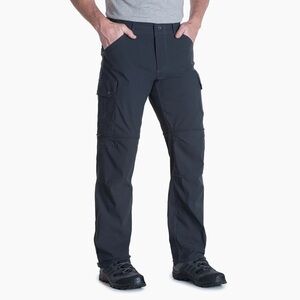 NWT KÜHL Renegade Cargo Convertible Pants Full Straight Fit Koal 32x32